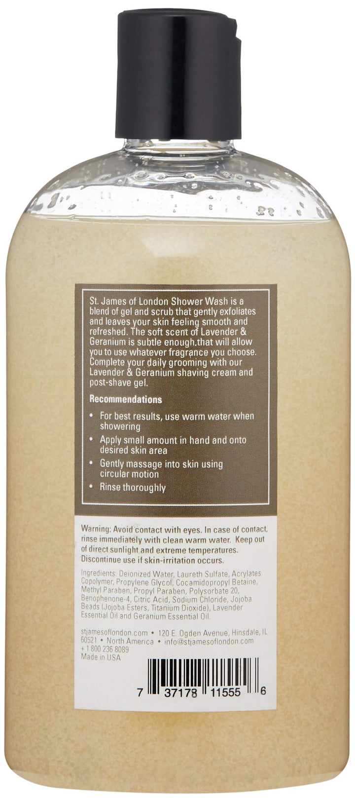 St James of London Lavender & Geranium Shower Wash