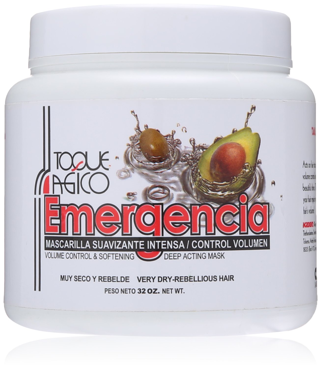 Toque Magico Emergencia Volume Control and Softening Deep Acting Mask, 32 Ounce