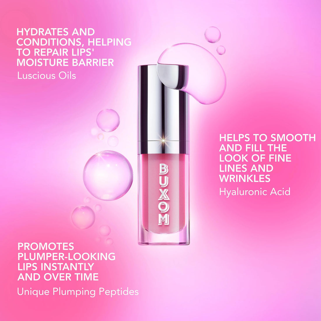 Buxom Full On Glossy Lip Oil - Non-Sticky, All-Day Juicy Hydration & Instant Plumping - Lightweight, Comfortable Wear, Infused with Unique Peptide Complex for Soft Lips (Dolly - True Mauve)