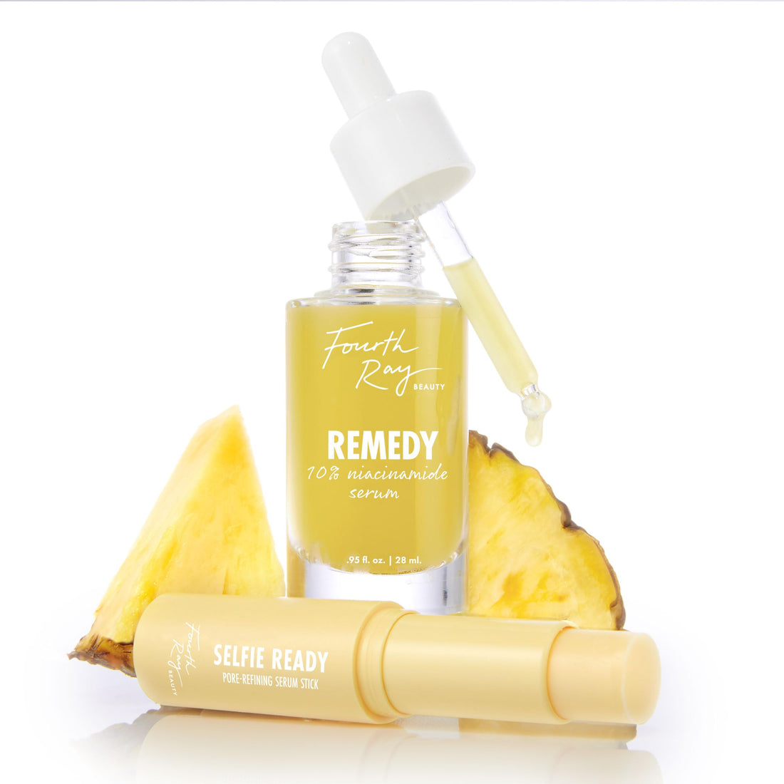 ColourPop Fourth Ray Beauty Remedy Niacinamide Serum - Pore-Refining Facial Serum Infused with Hyaluronic Acid & Calendula Flower to Hydrate & Condition Skin (.95 fl oz)