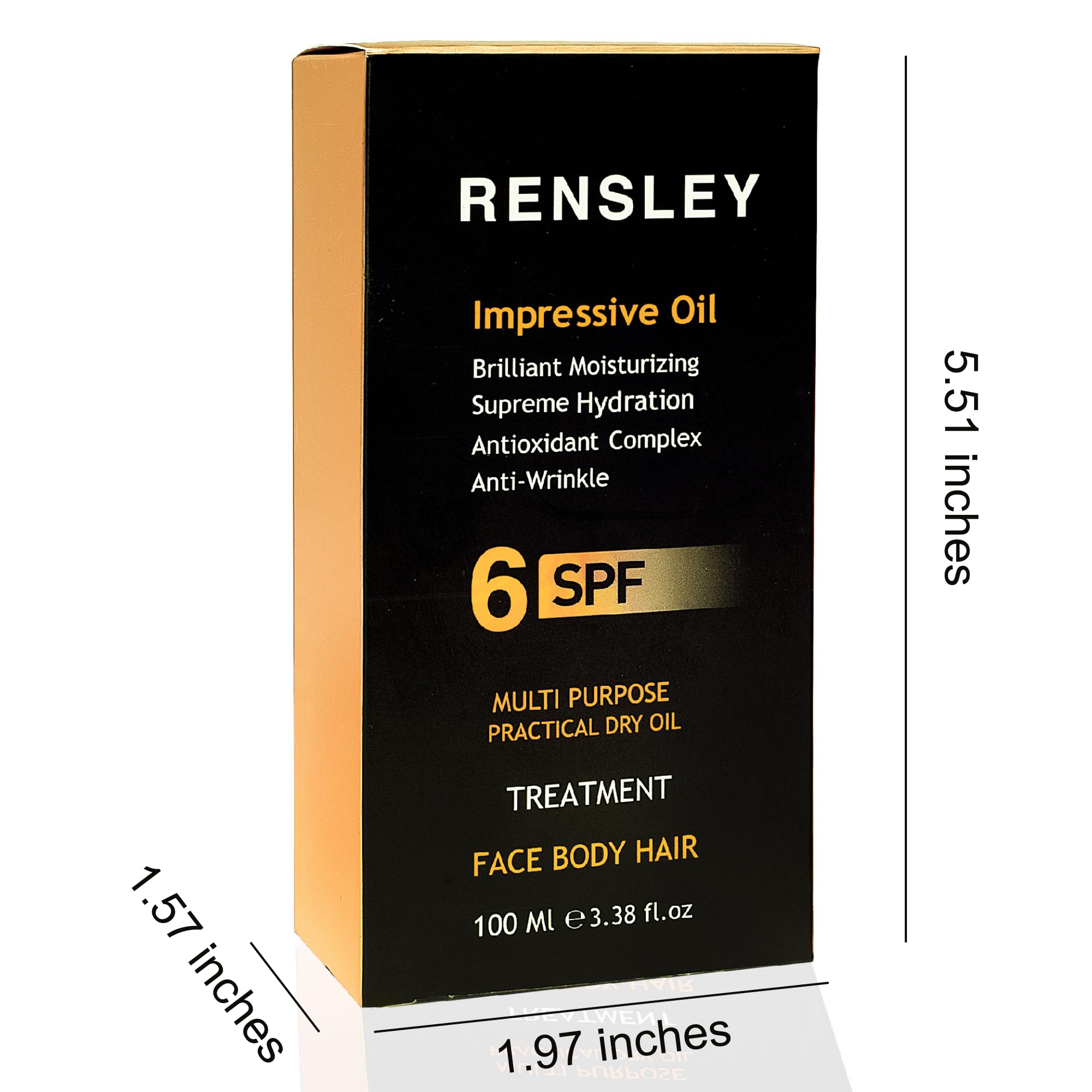 RENSLEY Skin Care Oil for Body, Face and Hair - Moisturizer, Multi-Purpose Anti-Aging Body Oil, Hair Oil, Cuticle Oil, Stem Cell Care – Anti Wrinkle - 3.38 ounce