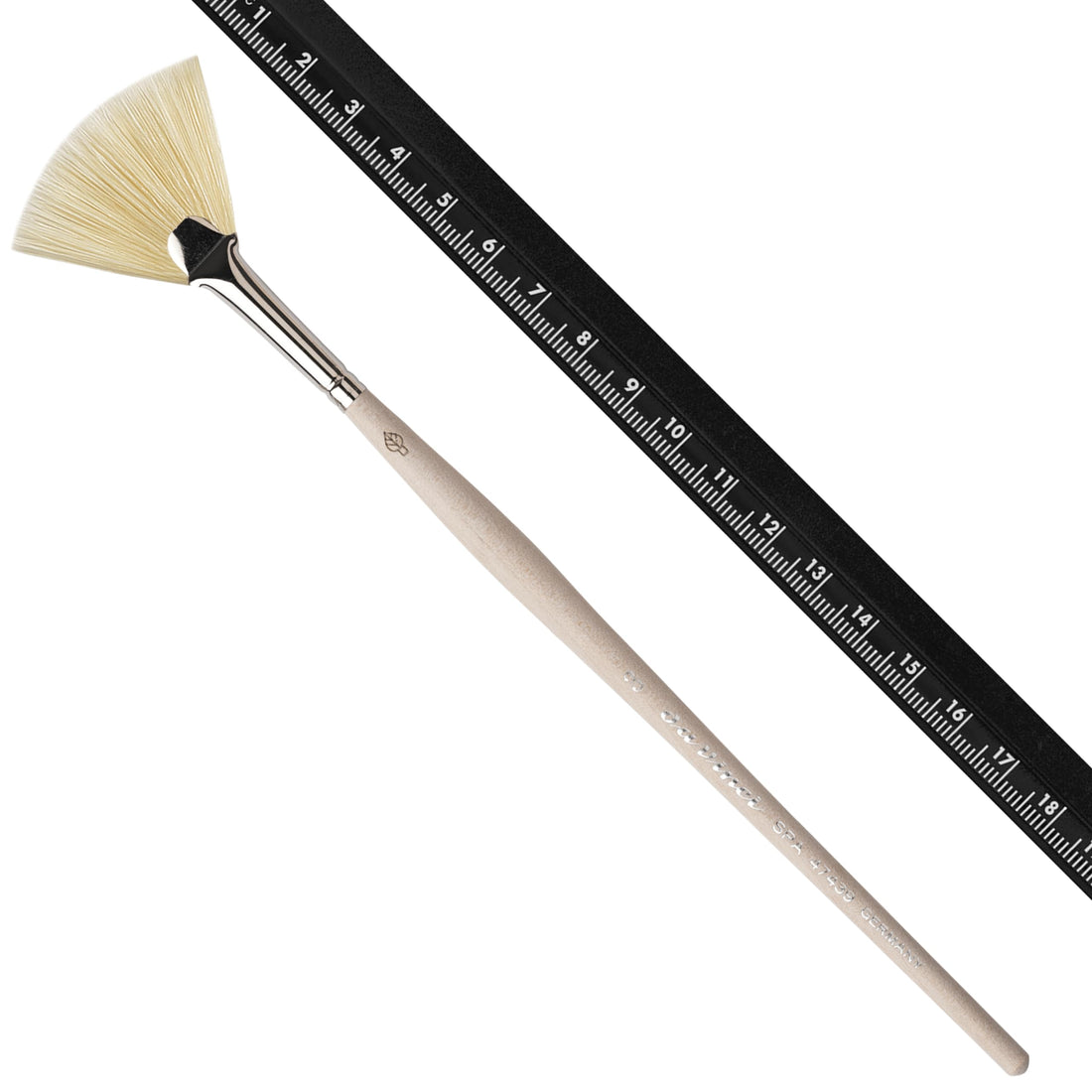 da Vinci Cosmetics Series 47439 Mask Brush, Fan Natural Bristle, Size 3, 0.71 Ounce