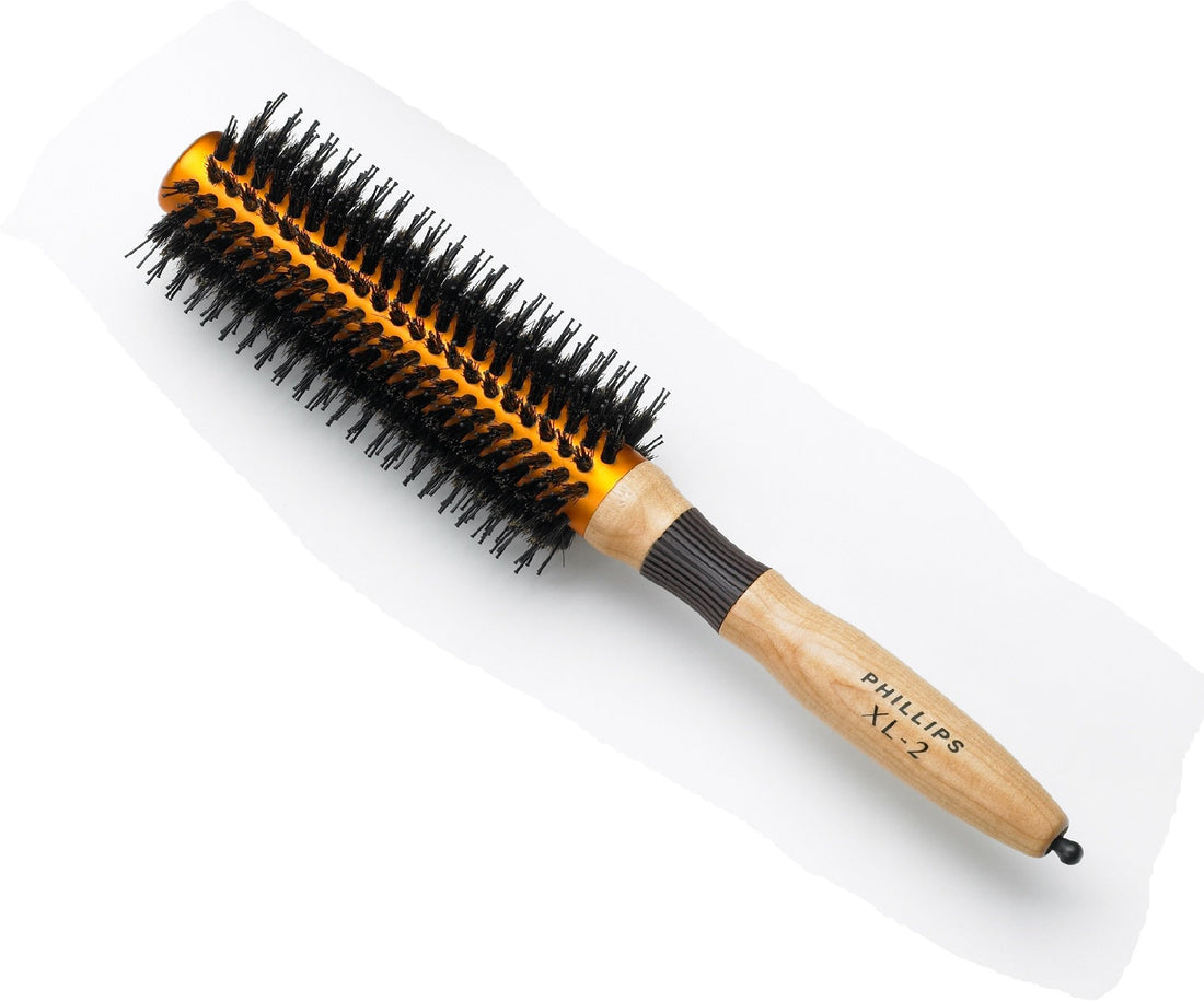 Phillips Brush Xl 2 Round Brush With Reinforced Boar Bristle And Aluminum Barrel 2.25 Inch Diameter