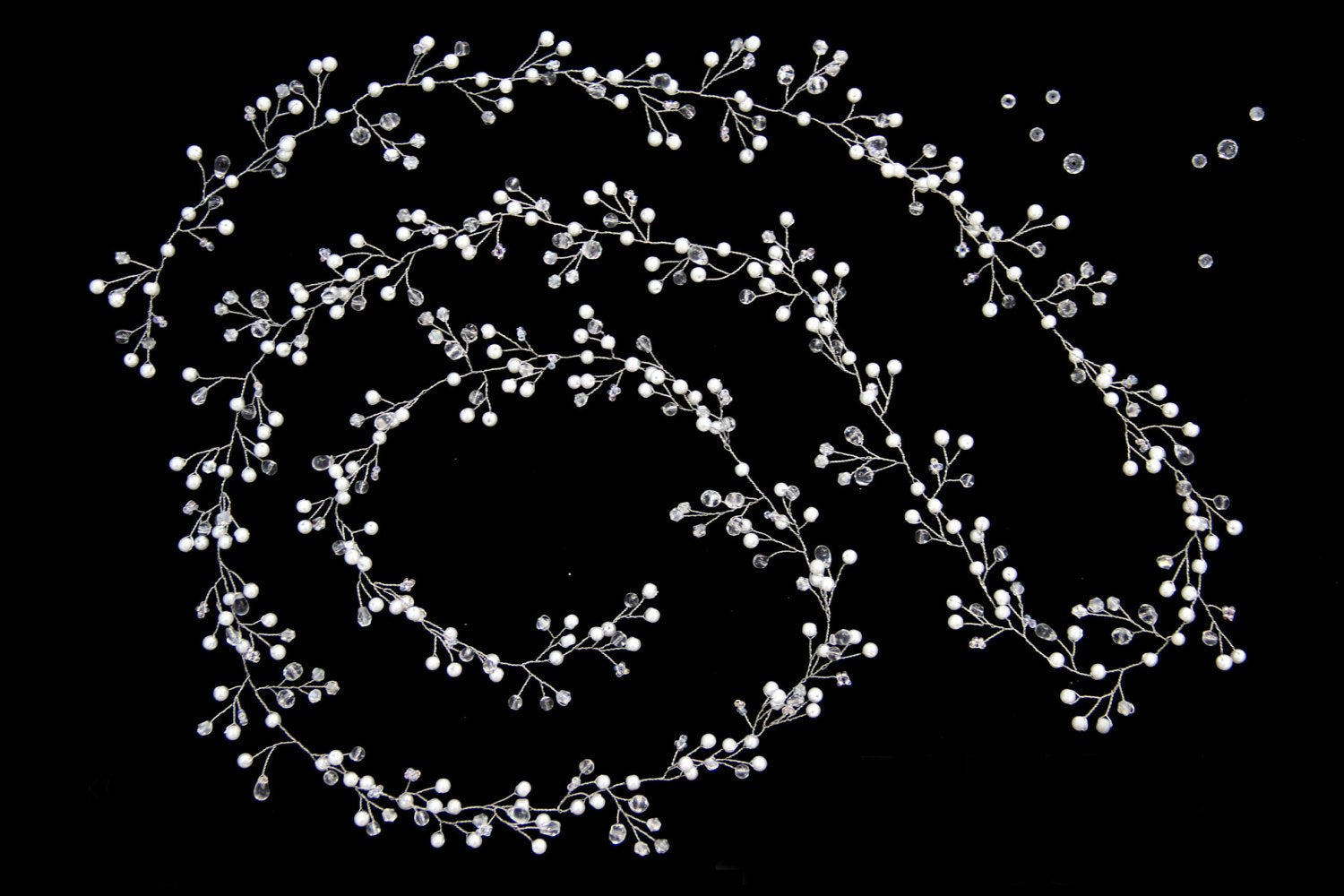 FXmimior 39.4IN Super Long Bridal Wedding Crystals Love Long Hair Vine Wedding Evening Party Headpiece