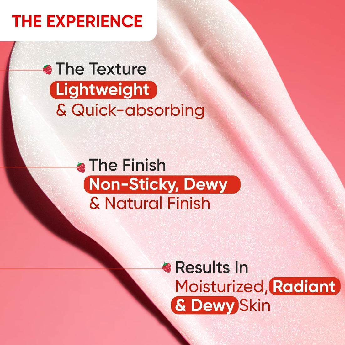 MENT Dot- & Key- Strawberry Dew Strobe Cream for Face | Skin Radiance Cream | Moisturizer & Highlighter for Face | for Dewy Glazed Instant Glow | Boosts Hydration| for Women & Men | 30ml