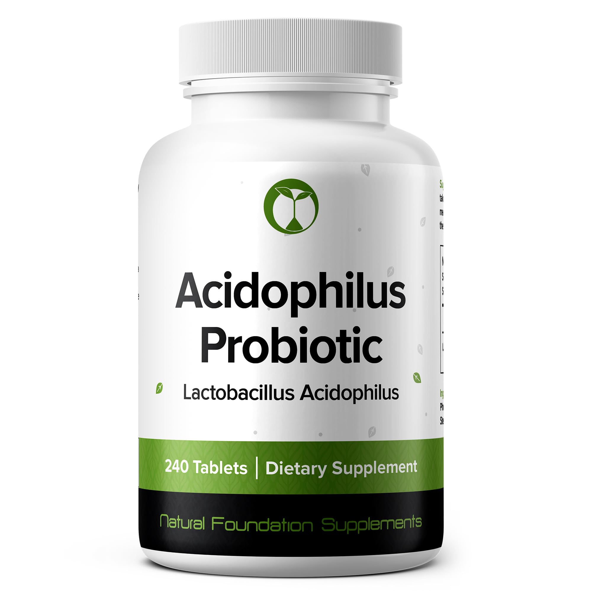 Lactobacillus Acidophilus Probiotic Supplement 240 Tablets 3 Billion CFU Probiotics for Men & Women Supports Intestinal Digestive & Gut Health Made in The USA (240, Lactobacillus Acidophilus)