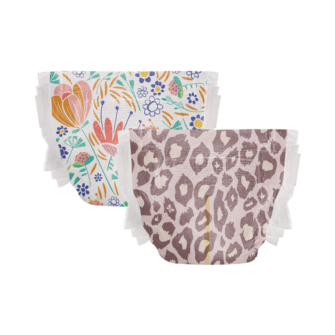The Honest Company Clean Conscious Diapers | Plant-Based, Sustainable | Wild Thang + Flower Power | Super Club Box, Size 3 (16-28 lbs), 136 Count