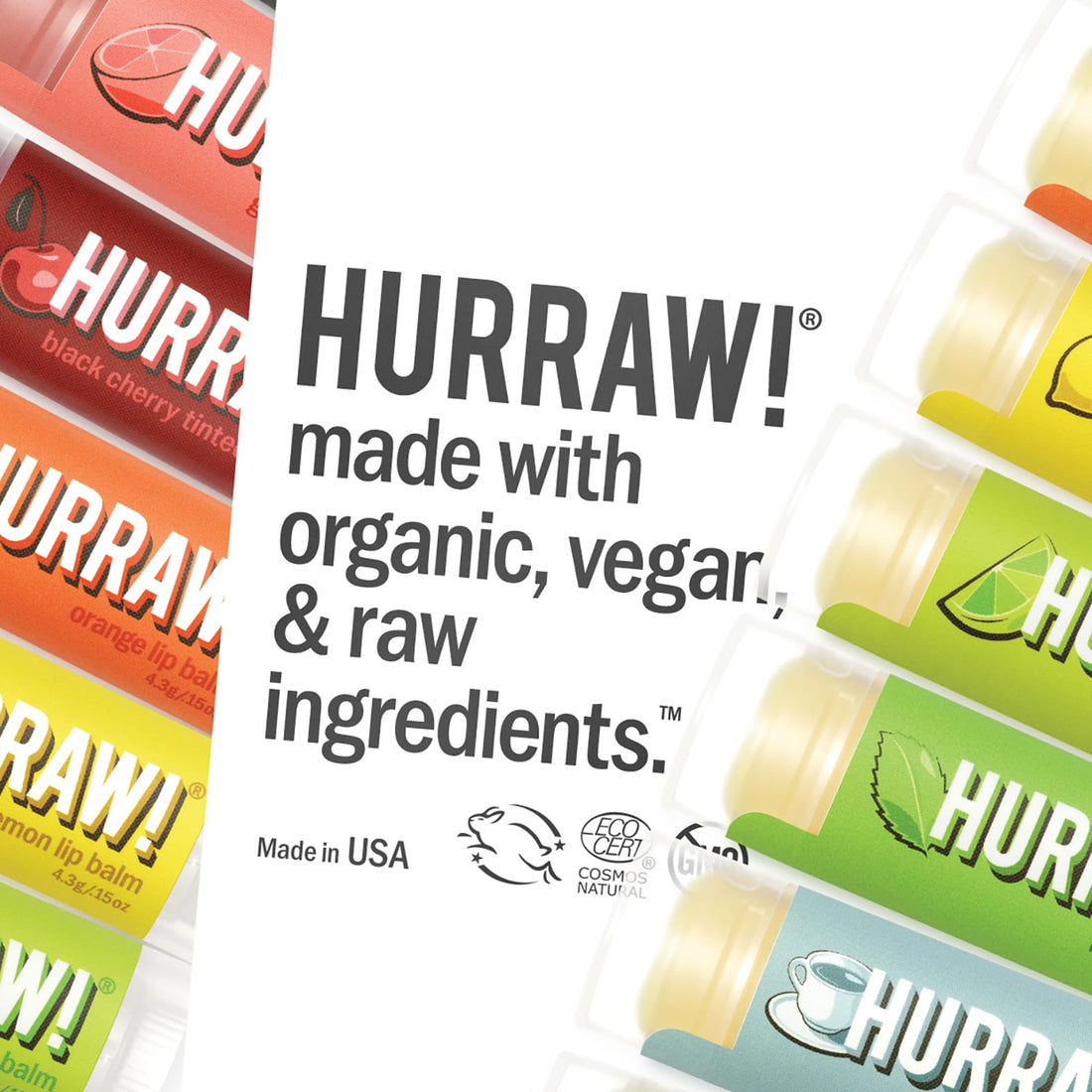 Hurraw! Banana Lip Balm, 3 Pack: Organic, Certified Vegan, Cruelty and Gluten Free. Non-GMO, 100% Natural Ingredients. Bee, Shea, Soy and Palm Free. Made in USA
