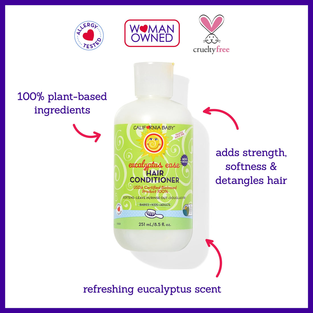 California Baby Conditioner - Eucalyptus Ease - 8.5 oz by California Baby