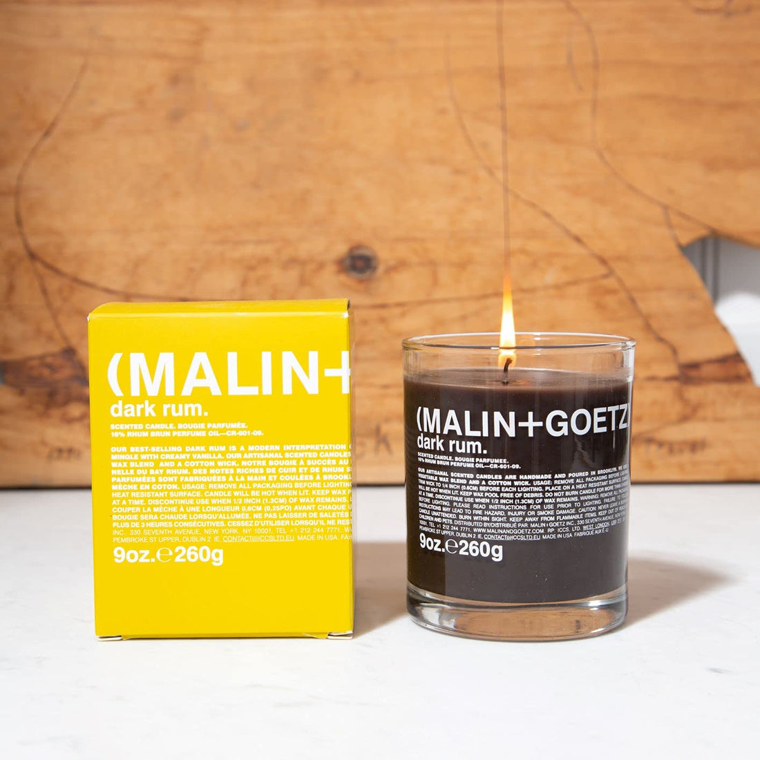 Malin + Goetz Dark Rum Candle ââ‚¬â€œ Dark & Spicy Aroma Fragrance Scent, Natural Wax Blend, Traditional Bay Rum Inspired, Vegan & Cruelty Free, Cotton Wick, Lasts 60 HoursÃ‚Â