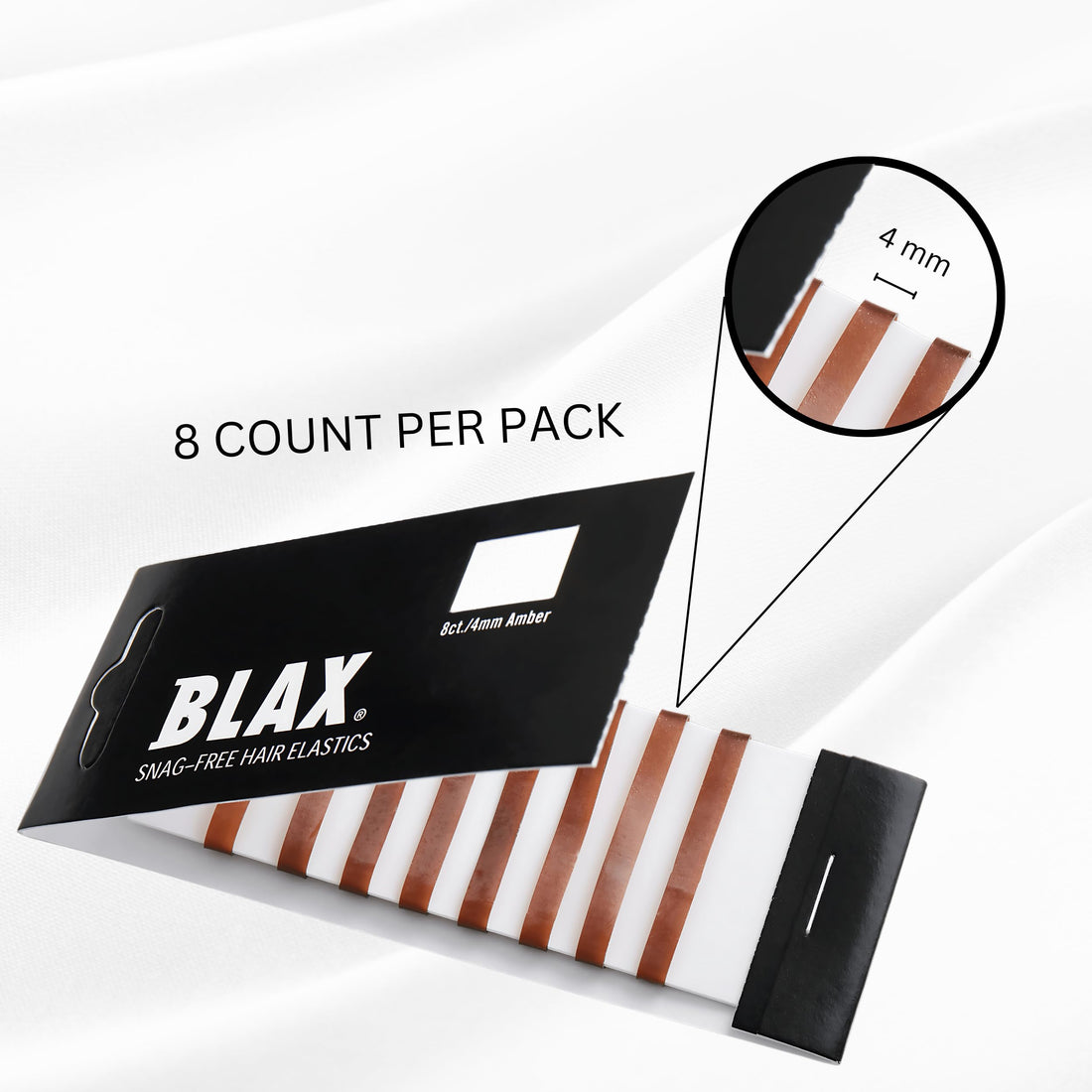 Blax Brown Snag-Free Hair Elastics - 4mm 2 Packâ€¦