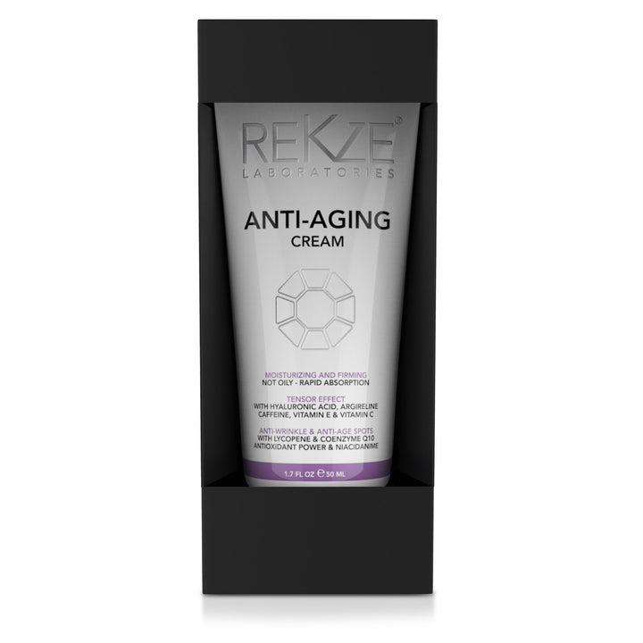REKZE Anti-Aging Cream For Men & Women,Moisturizing & Firming,Not Oily,Rapid Absorption,Tensor Effect,Anti-Wrinkle & Age Spots With Lycopene,Coenzyme Q10,Hyaluronic Acid,Caffeine 50 ML