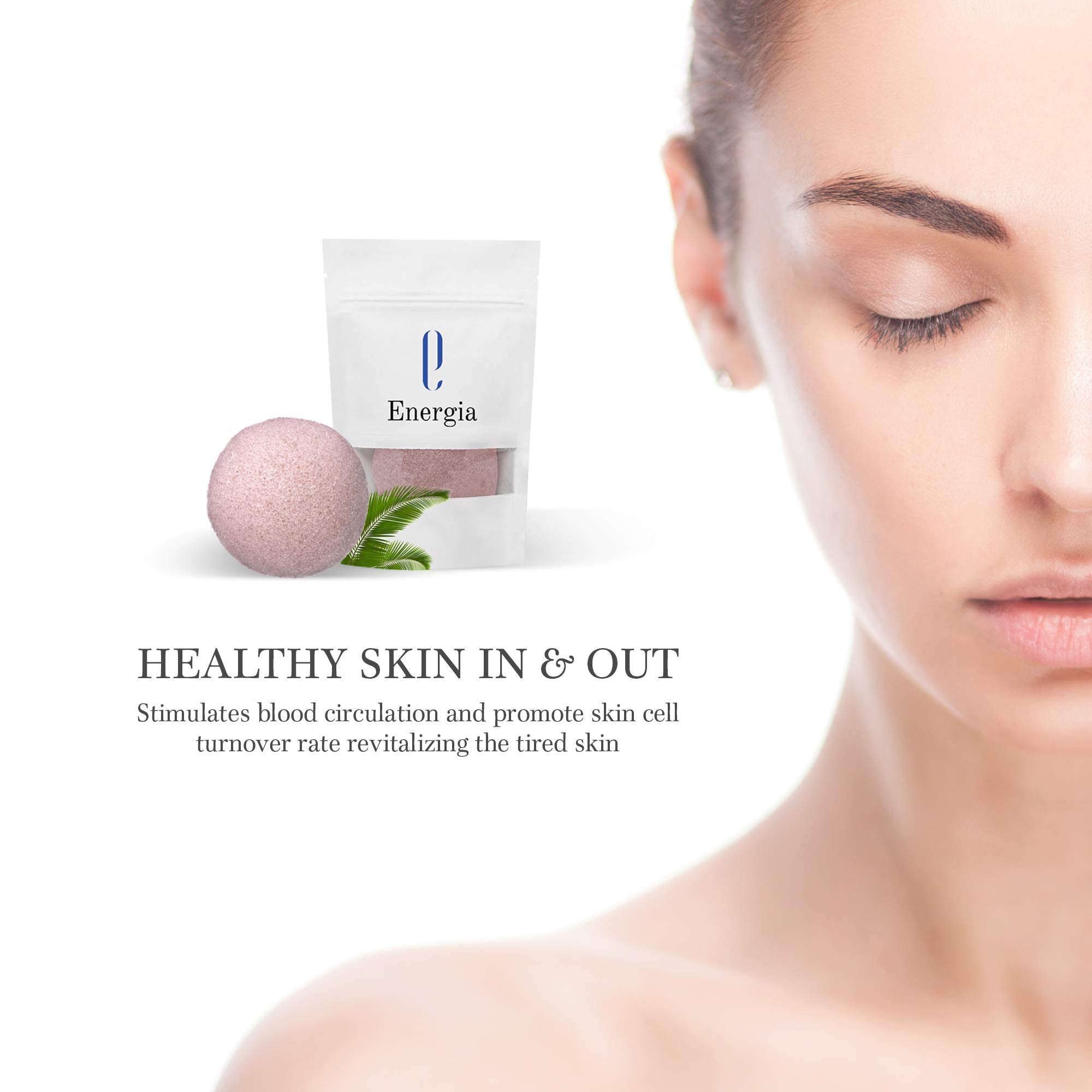 konjac cleansing sponge (french pink clay)