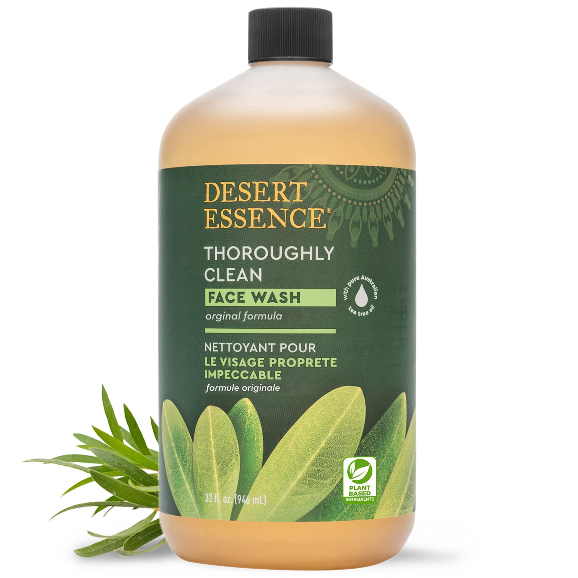 Desert Essence Thoroughly Clean Face Wash Refill, 32-Ounce