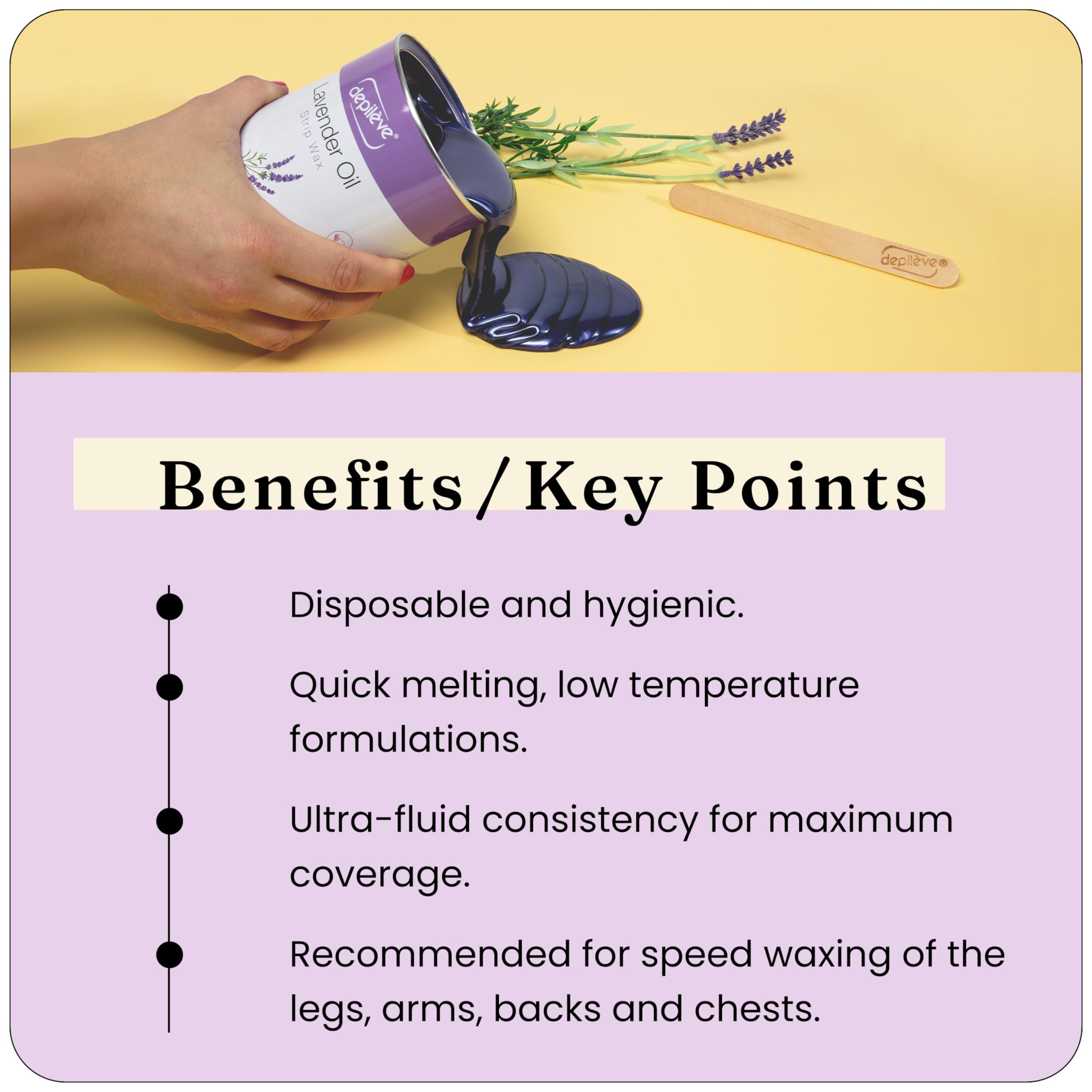 Depileve Essential Rosin Wax Oil, Lavender, 16 Ounce