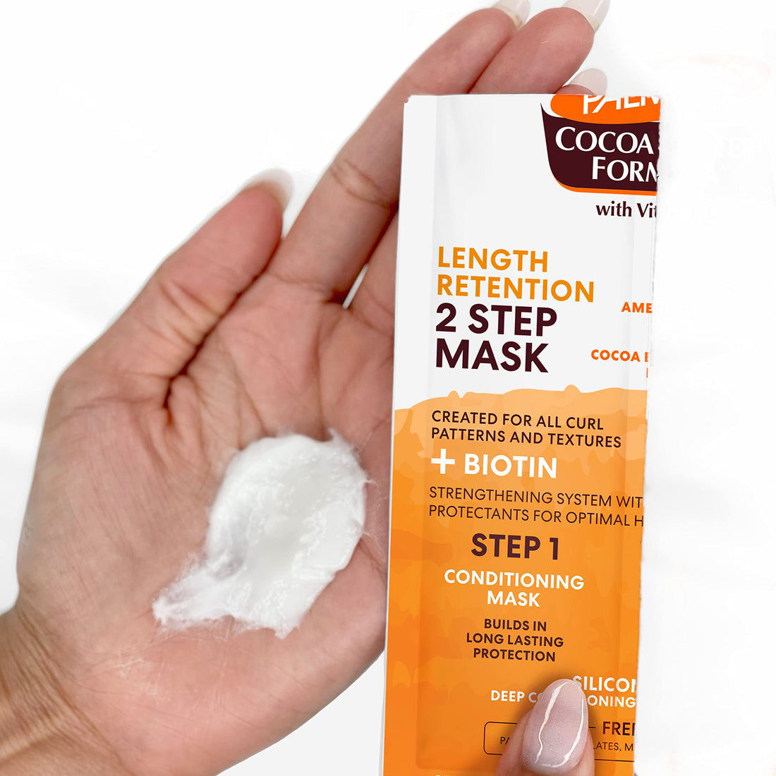 Palmer's Cocoa Butter & Biotin Length Retention 2-Step Hair Mask, 1 Ounce