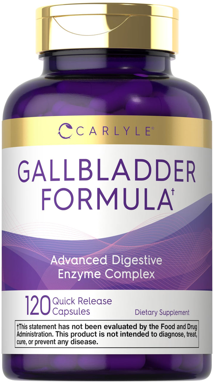 Carlyle Gallbladder Supplement | 120 Quick Release Capsules | Complete Digestive Enzyme Complex | Non-GMO & Gluten Free Formula