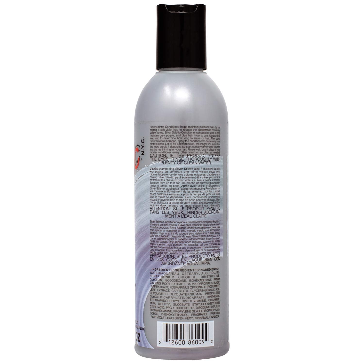 MANIC PANIC Silver Stiletto Purple Color Depositing Conditioner - Purple Conditioner for Blonde, Grey, Purple & Blue Hair - Neutralizes Brass & Yellow Tones - Vegan & Cruelty-Free (8oz)