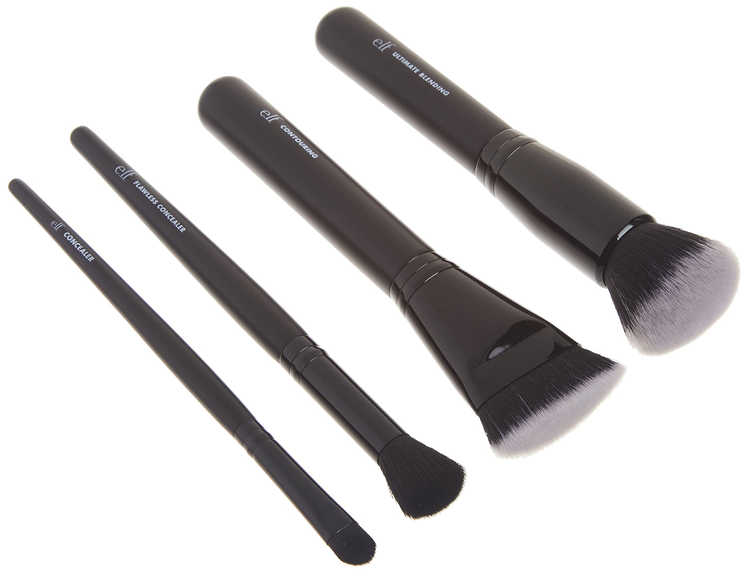 e.l.f. Complexion Perfection Brush Kit 4Piece Set, Synthetic