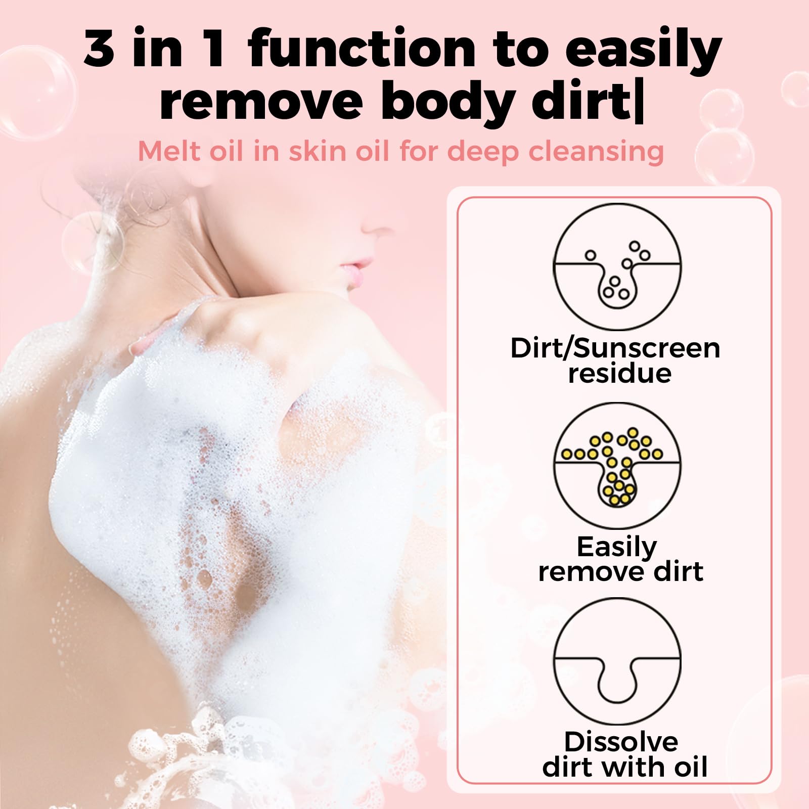 PWU Body Wash & Shower Gel, Peach Scented, Moisturize Body Wash, Skin Deep Cleansing for Men & Women (11.8 Fl Oz)