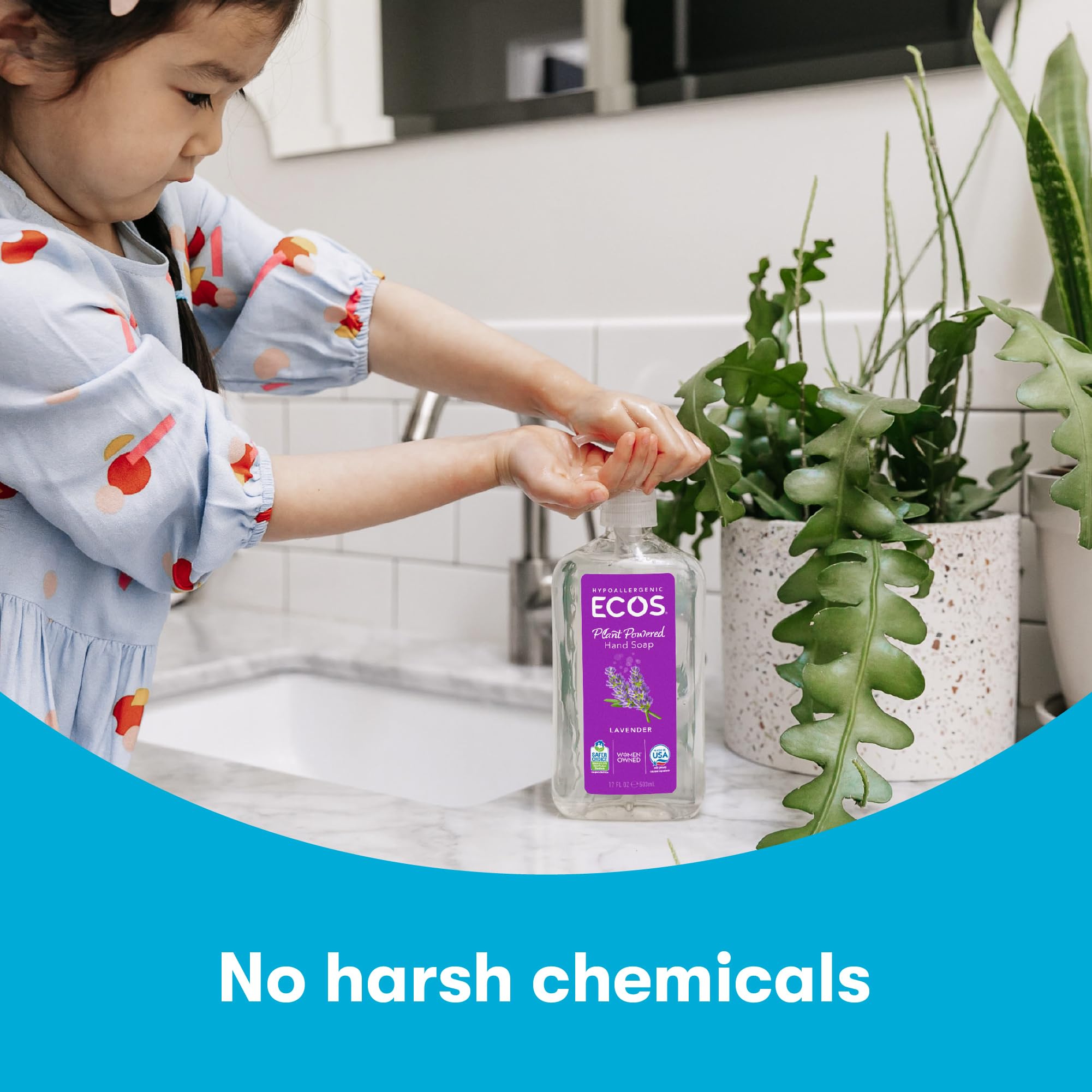 Earth Friendly Products Hand Soap, Lavender, 17-Ounce Bottle (Pack of 6)