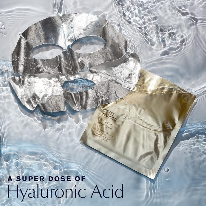 Estée Lauder Advanced Night Repair Concentrated Recovery Moisturizing PowerFoil Face Mask with Hyaluronic Acid | Sheet Mask, 4-Pack