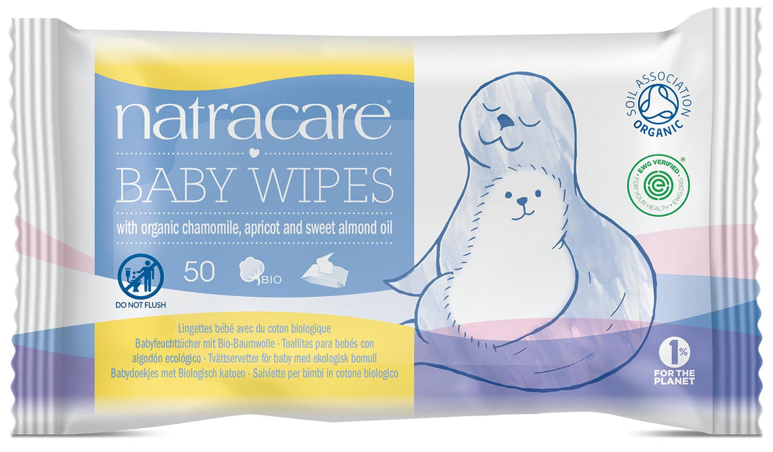 Natracare Baby Wipes 50 ct (Multi-Pack) 8 AD