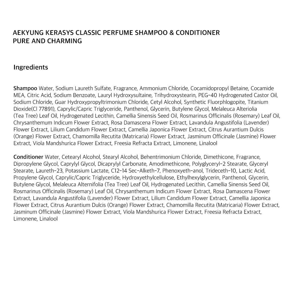 Kerasys Pure & Charming Perfumed Shampoo and Rinse