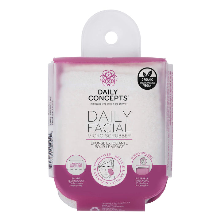 Daily Facial Micro Scrubber - Dual Textured Scrubber For Cleansing And Exfoliating The Face