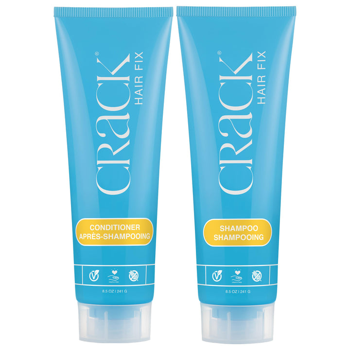 Crack: Protective Improved-Shine Clean & Soaper Shampoo with Protective Leave-In Treatment Conditioner, 10 oz each