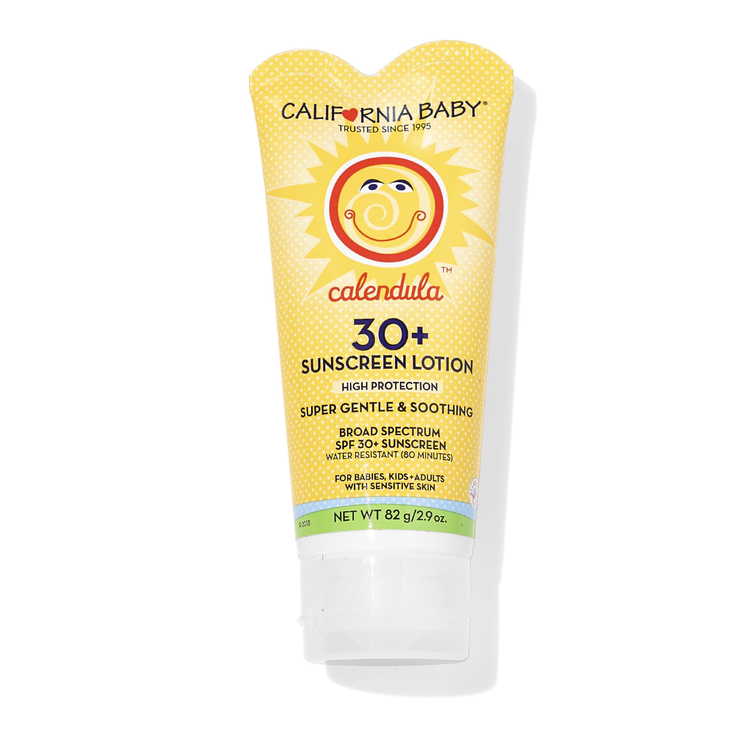 California Baby Calendula SPF 30+ Sunscreen | Mineral | Lavender Scent | Baby Sunscreen Face + Body | Travel Size | 82g / 2.9oz