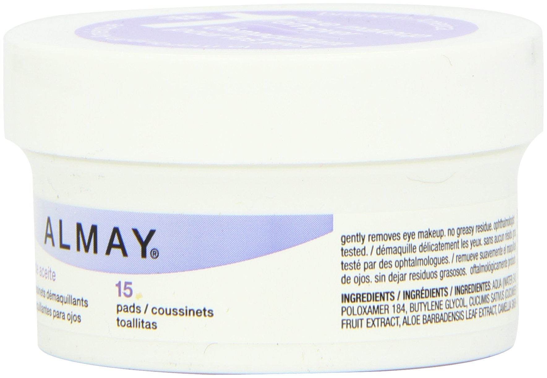 Almay Oil-Free Eye Makeup Remover Pads, 15 Count