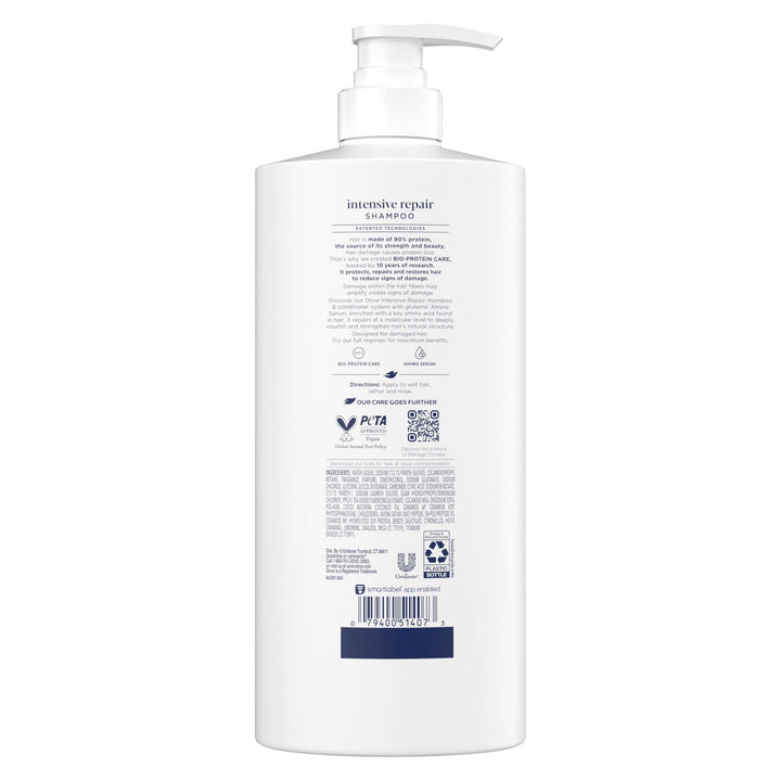 Dove Shampoo 4 Pack Intensive Repair for Damaged Hair with Bio-Protein Care Technology and Amino Serum 28 Fl Oz