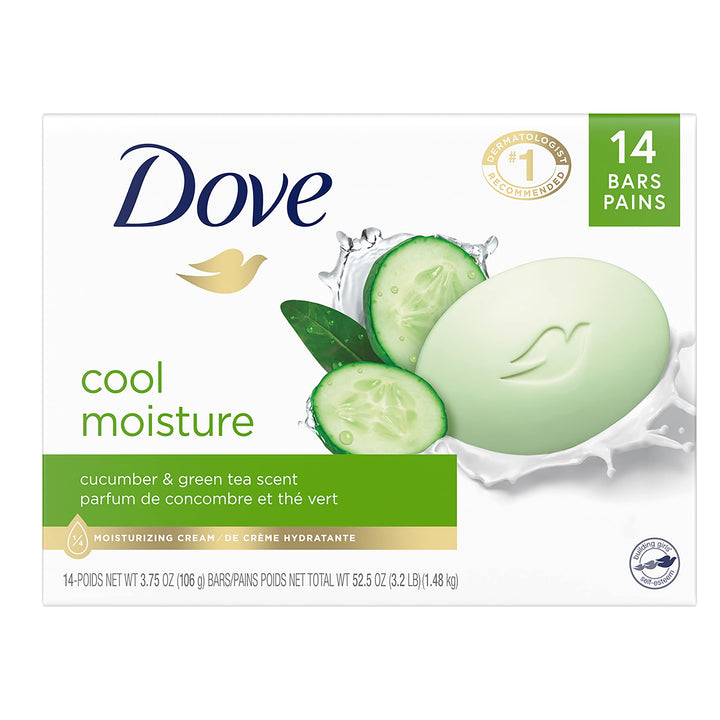 Dove Soap Bar Cool Moisture 3.75 oz 14 Bars
