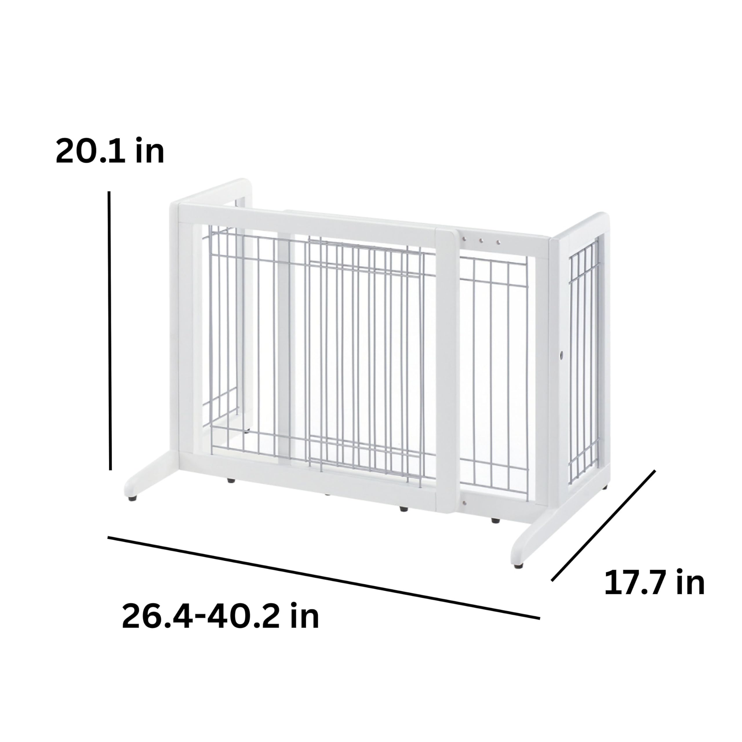 Richell Freestanding Pet Gate, Small, Origami White