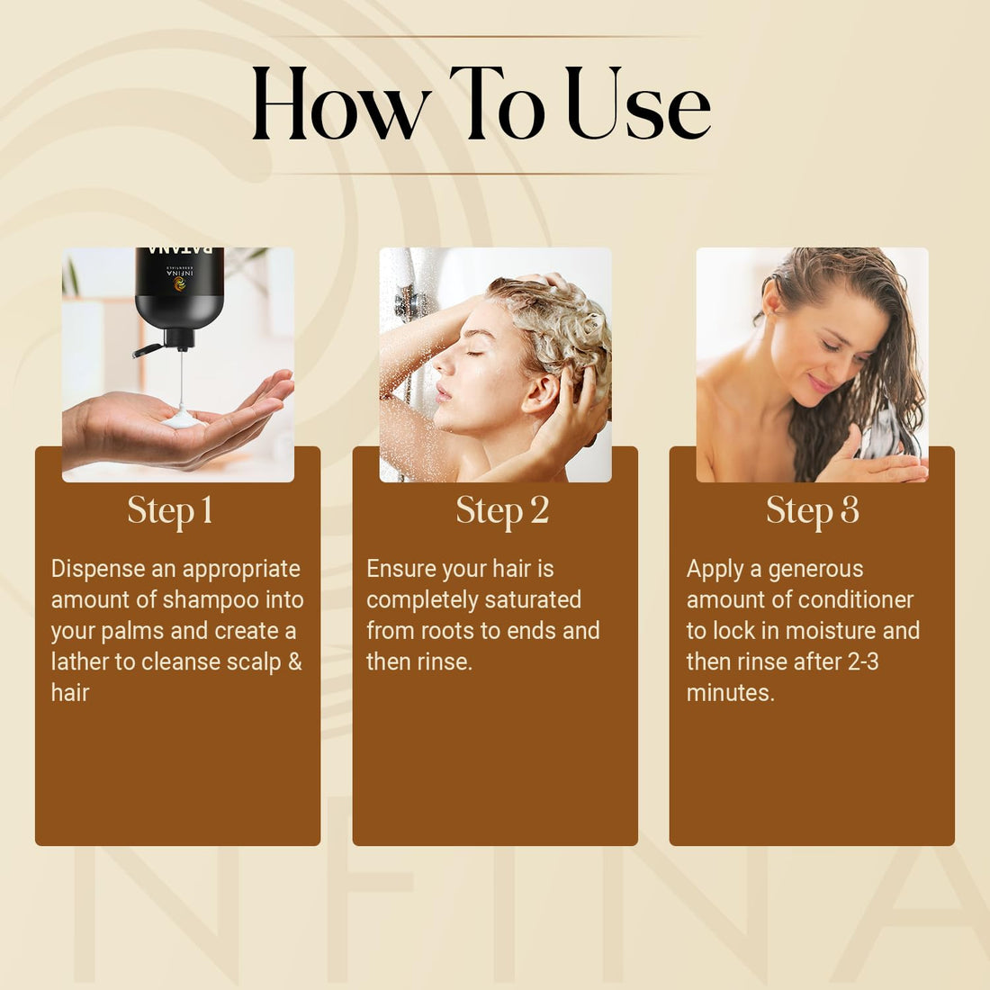 INFINA ESSENTIALS Batana Oil Shampoo and Conditioner Set - Biotin & Tea Tree Oil for Hair Growth & Thickness - Moisturizing & Nourishing Shampoo for Thinning Hair for Men & Women - 16 fl oz Each