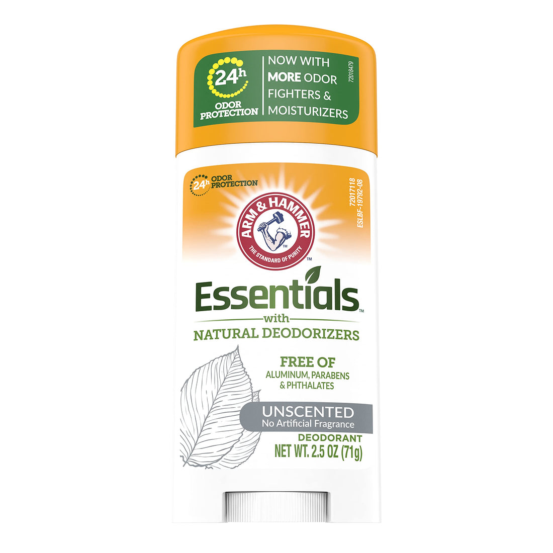 Arm & Hammer Essentials Solid Deodorant Unscented 2.50 Oz (6 Pack)