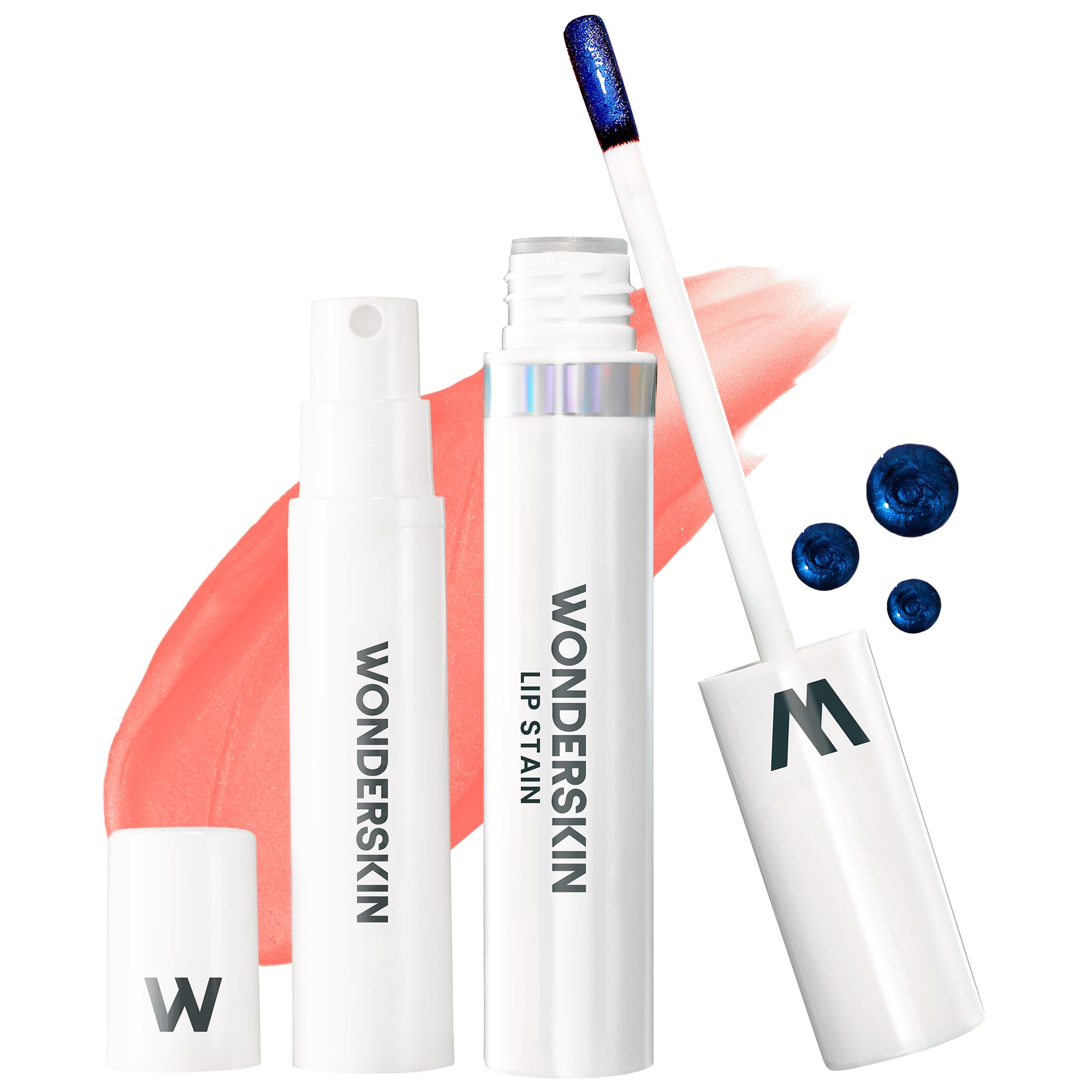 Wonderskin Wonder Blading Lip Stain Peel Off and Reveal Kit - Long Lasting, Waterproof Pink Lip Tint, Transfer Proof Natural Makeup Stain Kit (Crush)