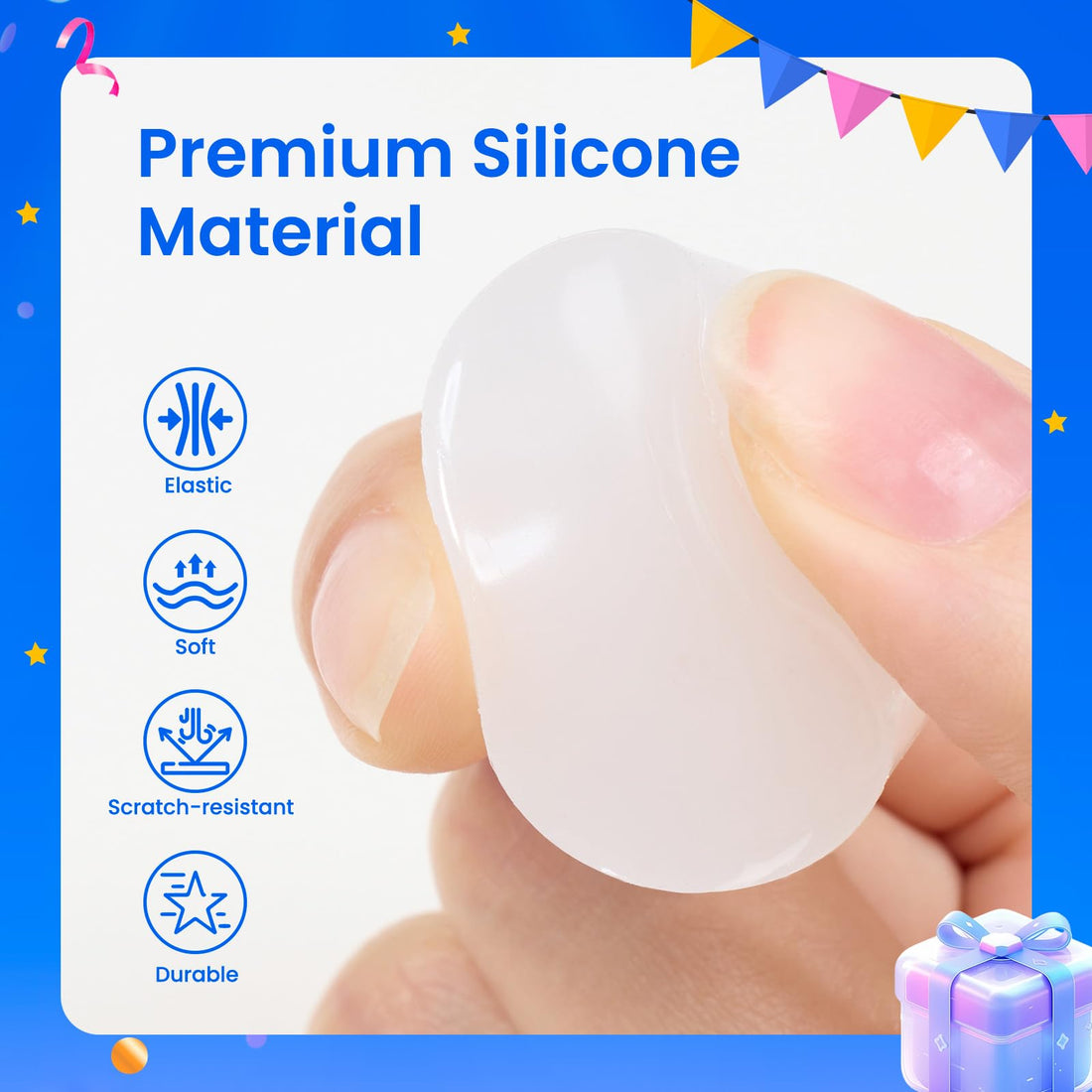 Beetles Nail Stamp 3Pcs Silicone French Tip Nail Stamp Kit with Replacement Nail Stamper Heads and Scrapers Soft Silicone Nail Printing Tool for Home Manicure Diy Nail Art Salon Gifts for Girls