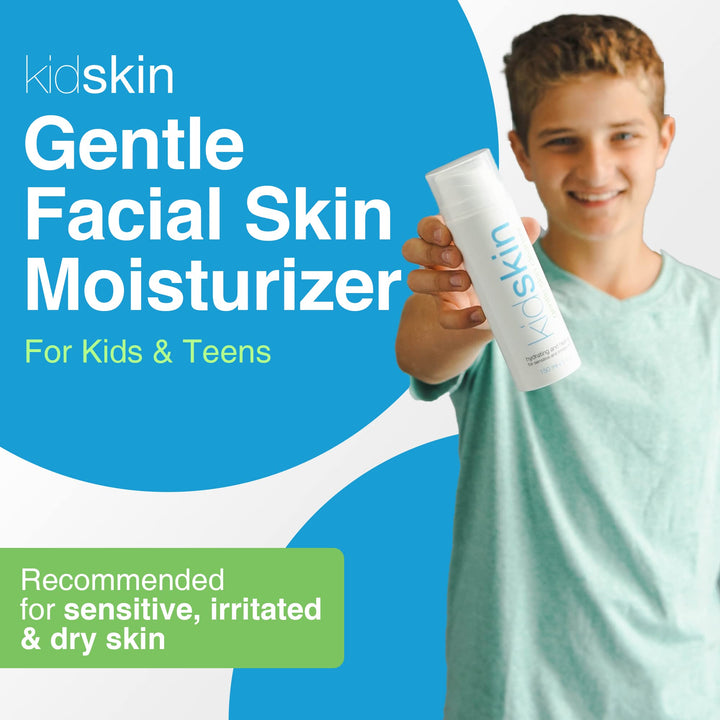 Kidskin - Gentle Skin Moisturizer for Dry Skin and Other Skin Types, Hydrating Face Moisturizer, Vegan Kid and Teen Skin Care, Skincare Products for Face, 2 fl oz.