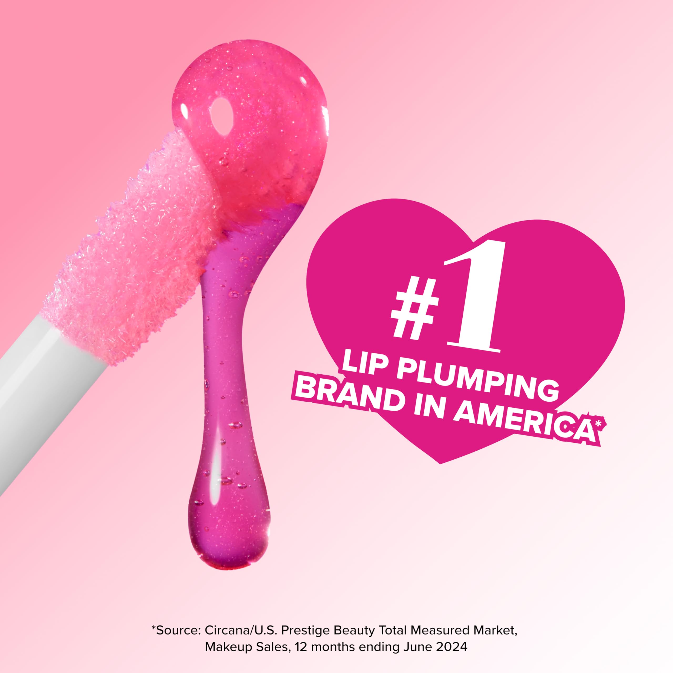 Too Faced Lip Injection Maximum Plump Extra Strength Lip Plumper Gloss | Hydrating + Plumping, Travel Size, 0.1 Fl Oz, Original