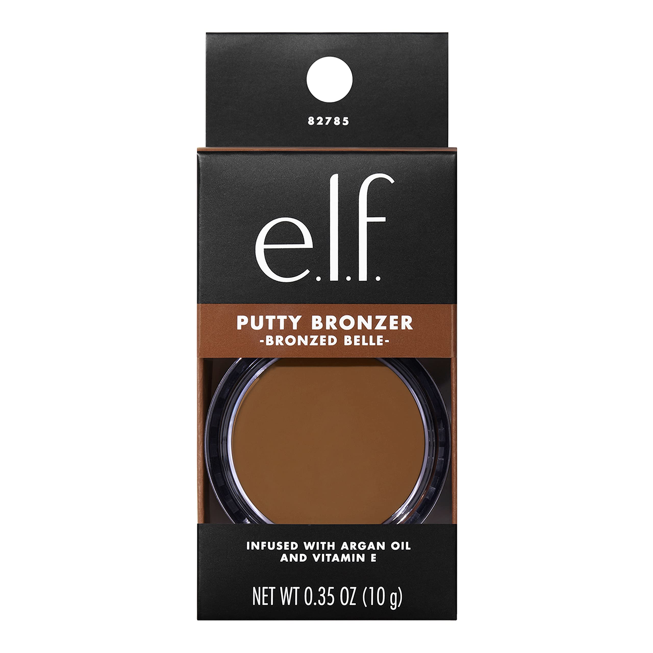 e.l.f. Putty Bronzer, Creamy & Highly Pigmented Formula, Creates a Long-Lasting Bronzed Belle Glow, Infused with Argan Oil & Vitamin E, 0.35 Oz