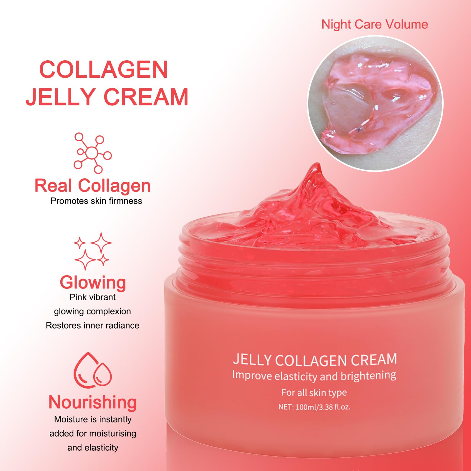 SOYUB Collagen Jelly Cream - Contains Niacinamide & Freeze Dried Hydrolyzed Collagen -Elasticity & Hydration, Reduce Fine Lines & Dullness, Korean Skin Care For All Skin Types (3.38 fl.oz)