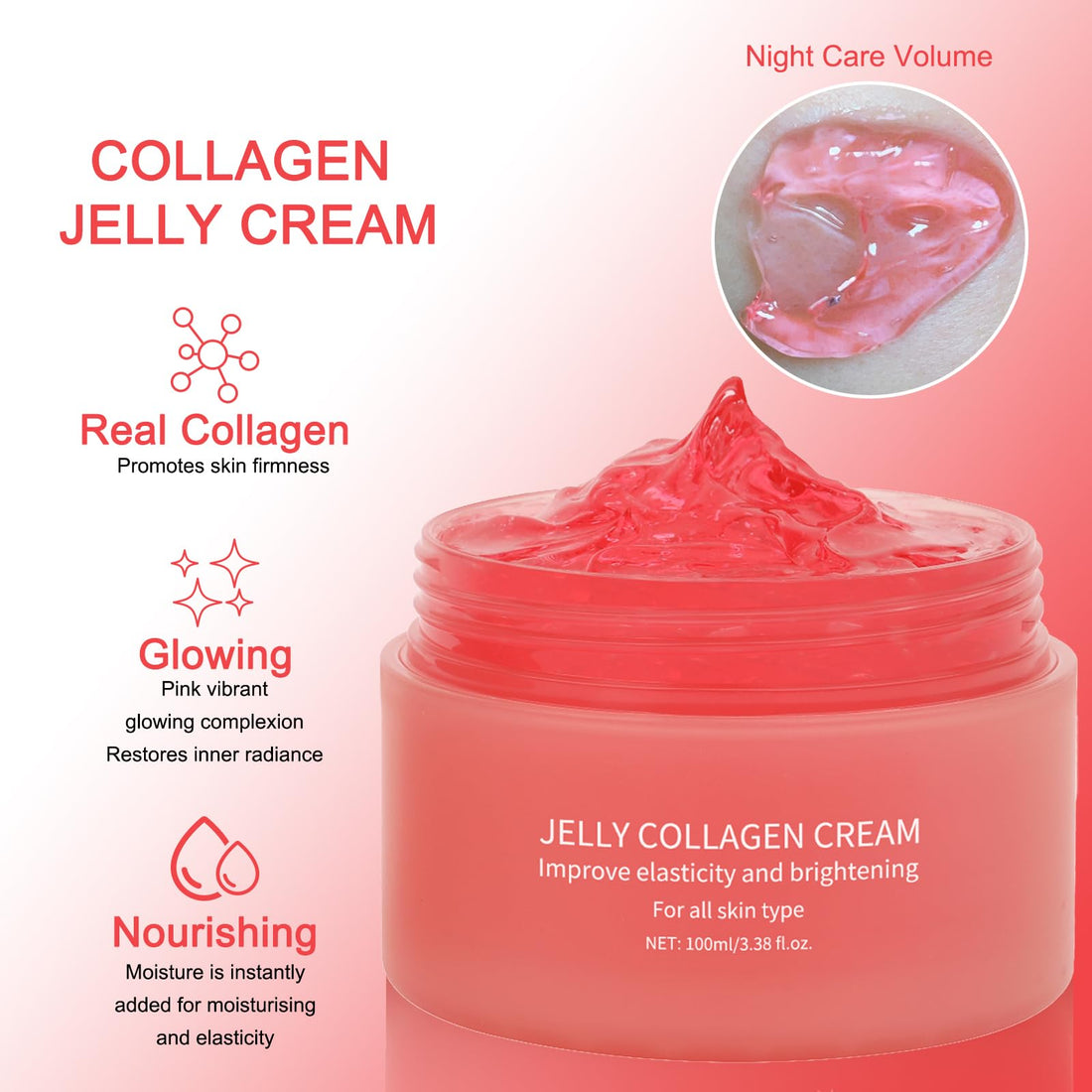 SOYUB Collagen Jelly Cream - Contains Niacinamide & Freeze Dried Hydrolyzed Collagen -Elasticity & Hydration, Reduce Fine Lines & Dullness, Korean Skin Care For All Skin Types (3.38 fl.oz)