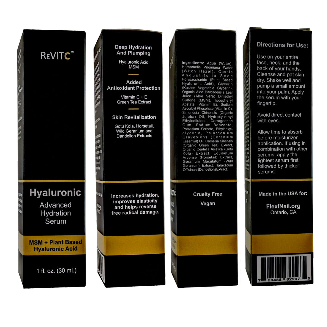 ReVitC Hyaluronic Advanced Hydration Serum with MSM and Plant Based Hyaluronic Acid