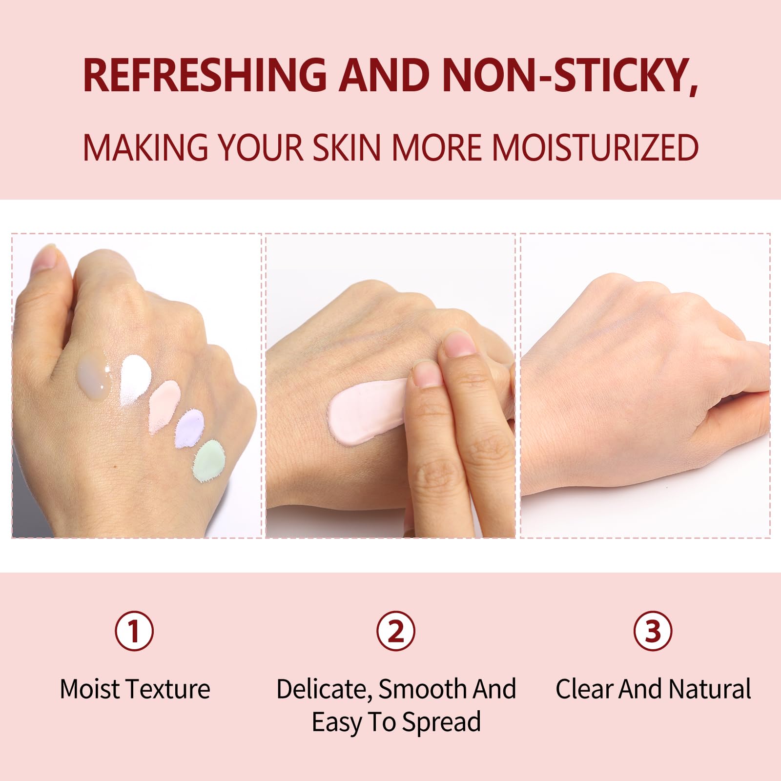 UCANBE Tone Adjusting Primer: Smooth Lightweight Face Primer - Facial Makeup Long-lasting Prime - Vegan & Cruelty-free Prime Makes Dull Skin Healthy and Rosy(Pink,1.06 Oz)