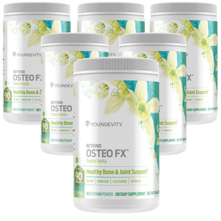 Youngevity Beyond Osteo FX - Tropical Vanilla | Healthy Bone & Joint Support | Multi-Vitamin Powder | 6 Canister