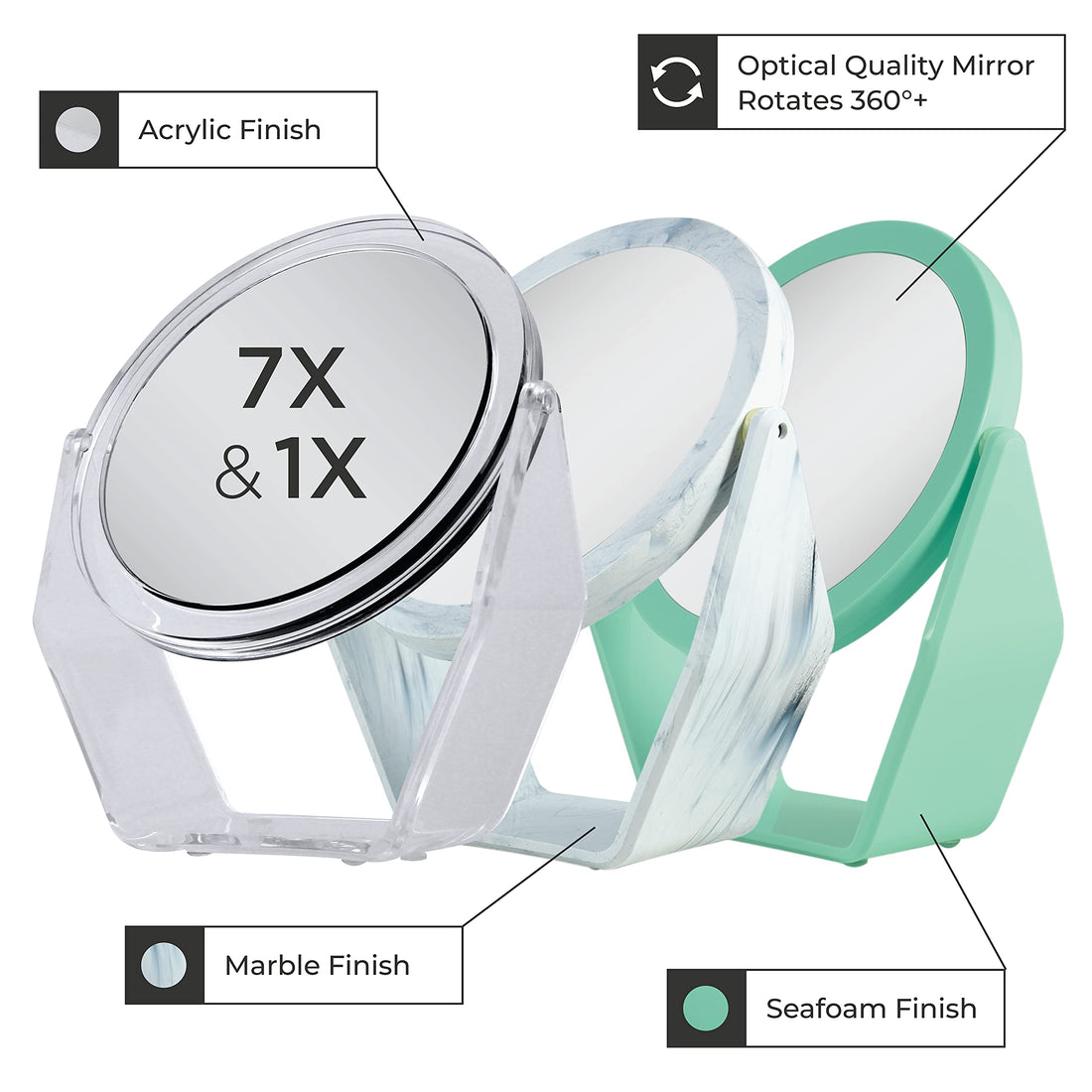 Zadro 1X/ 7X Acrylic Vanity Mirror
