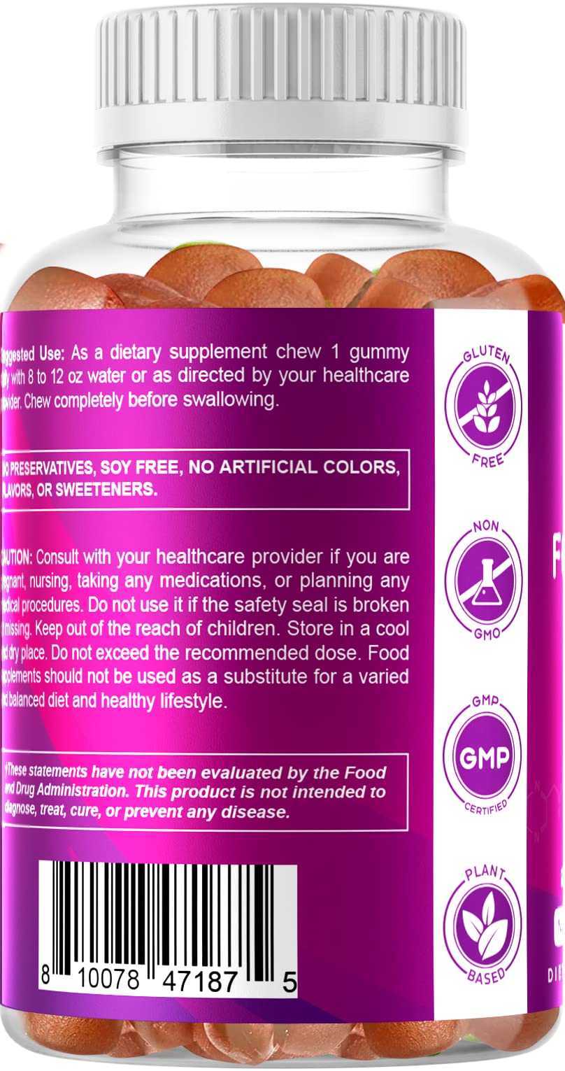 Vitamatic Folic Acid Gummies 1000 mcg (1 mg) - an Essential Prenatal Vitamins for Mom & Baby - Vitamin B9-120 Vegan Gummies (1)