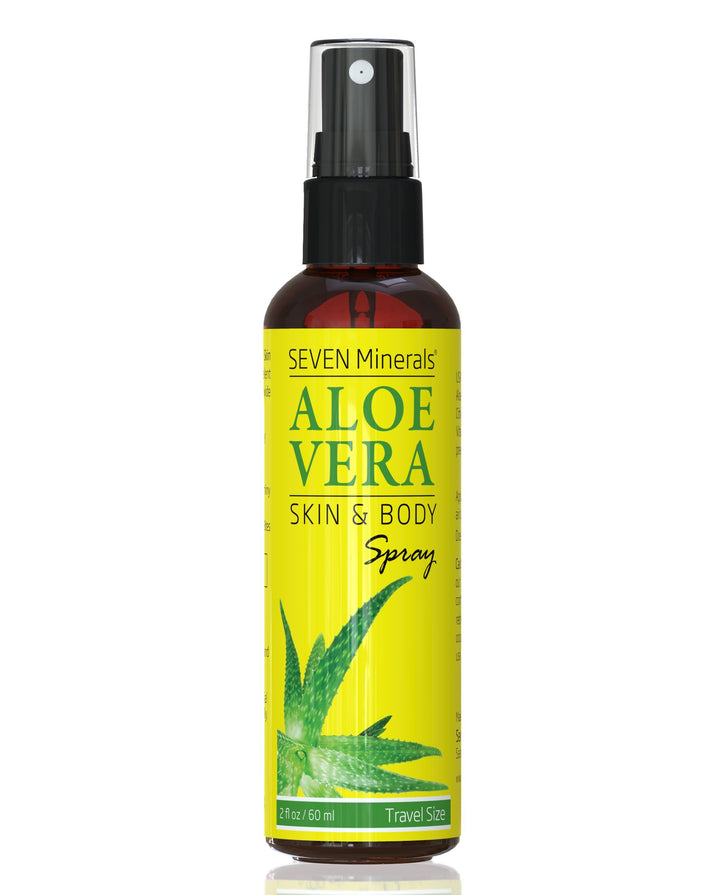 Travel Size Aloe Vera Spray for Face, Skin & Hair - 99% ORGANIC, Made in USA - EXTRA Strong - SEE RESULTS OR - Easy to Apply - No THICKENERS so it Absorbs Rapidly with No Sticky Residue.